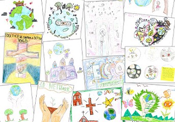 Collection of images of children's logos for the Diocese of Wrexham Eco-Network