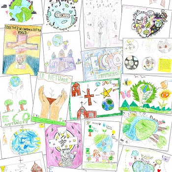 Collection of images of children's logos for the Diocese of Wrexham Eco-Network