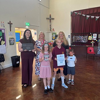 teachers with the award winners