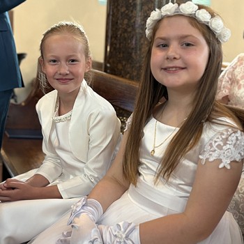 2 students in their dresses